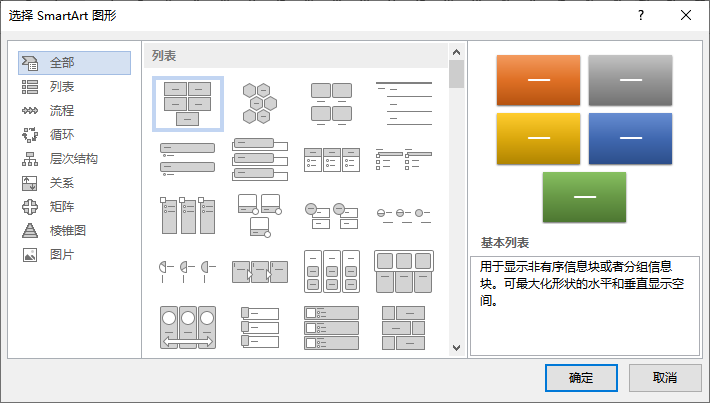 SmartArt图形模版